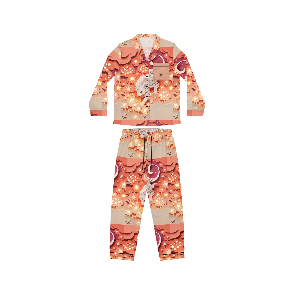 HD Crescent Starpaws Women’s Satin Pajama Set