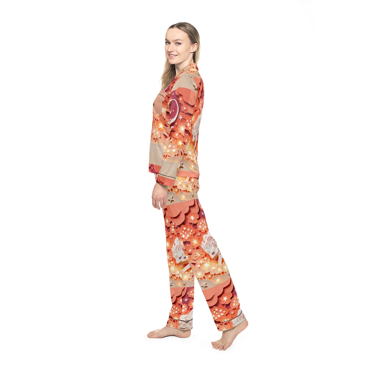 HD Crescent Starpaws Women’s Satin Pajama Set — additional view