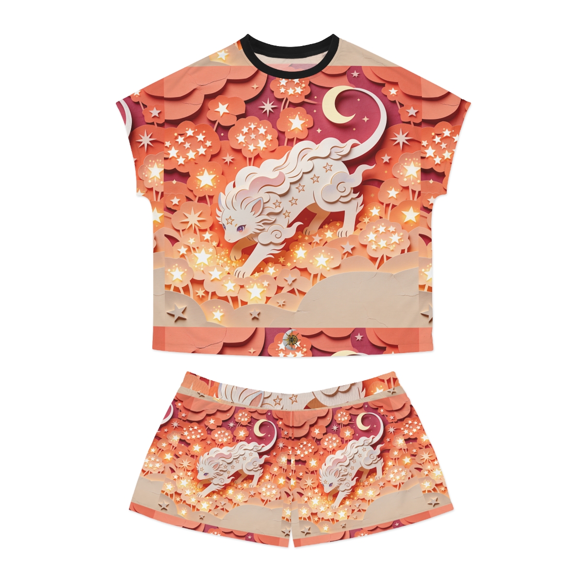 HD Crescent Starpaws Women’s Short Pajama Set