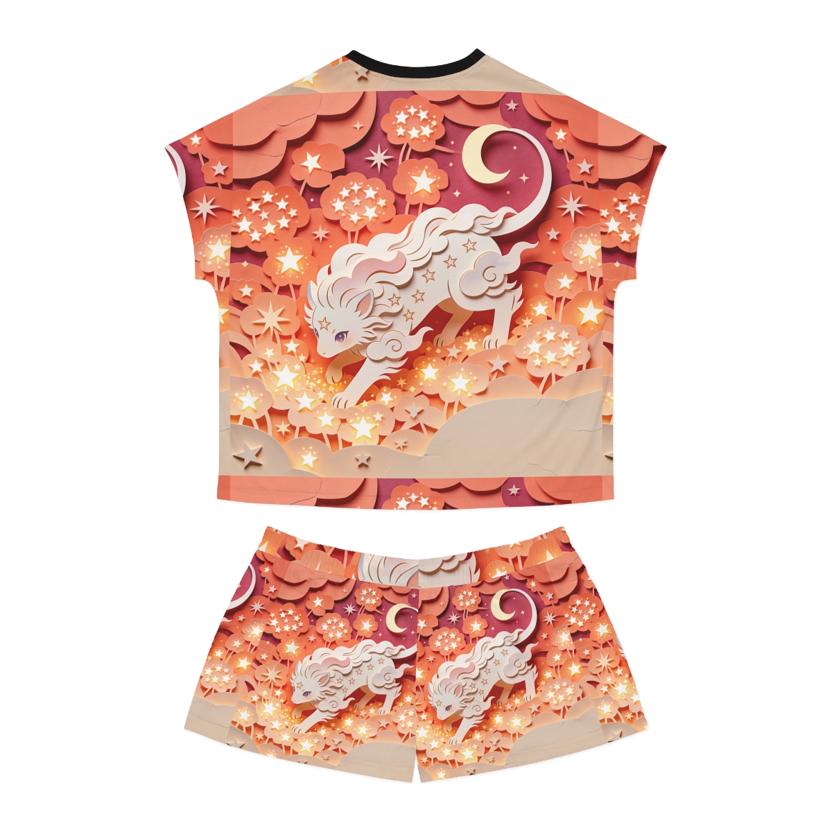 HD Crescent Starpaws Women’s Short Pajama Set — additional view