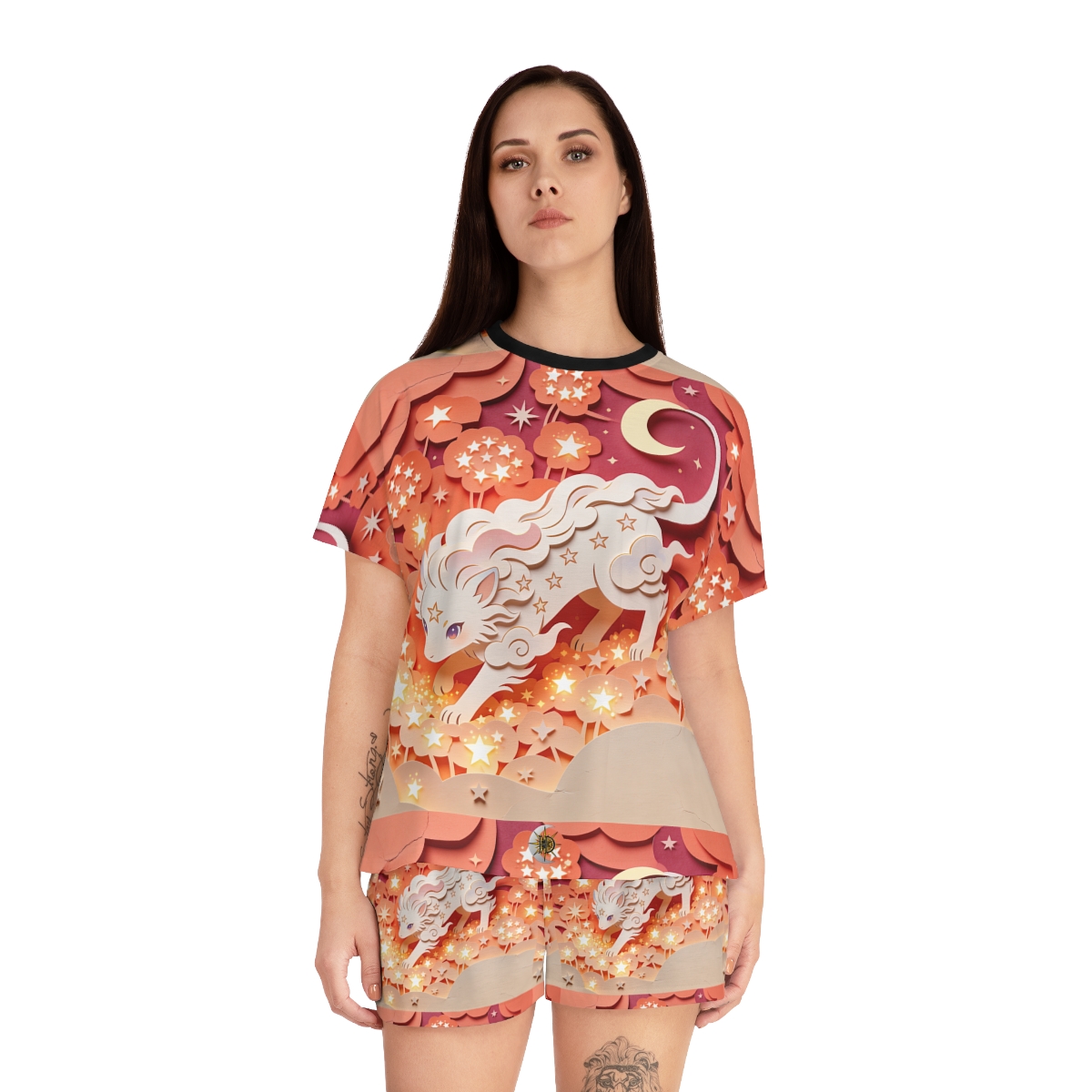 HD Crescent Starpaws Women’s Short Pajama Set — additional view