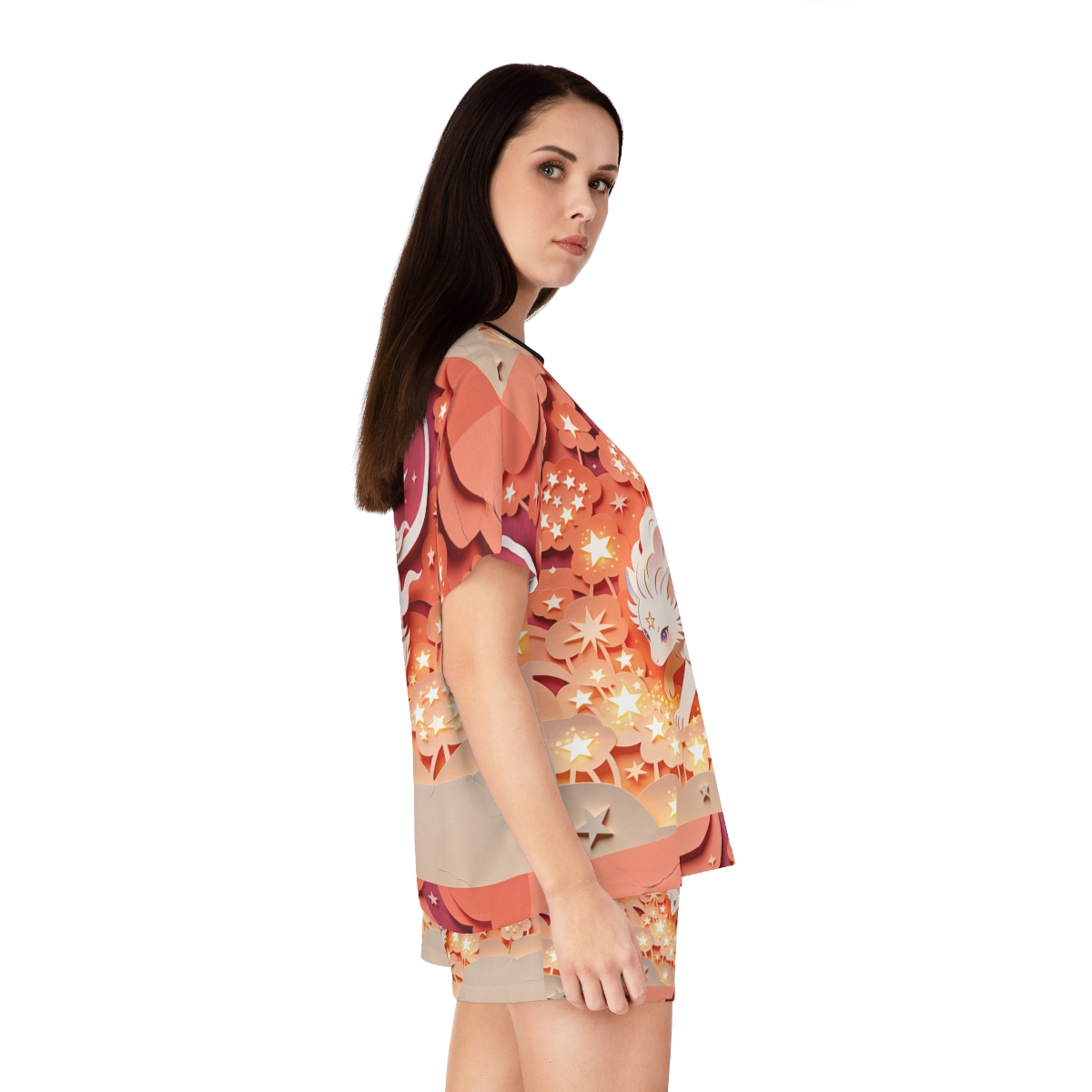 HD Crescent Starpaws Women’s Short Pajama Set — additional view