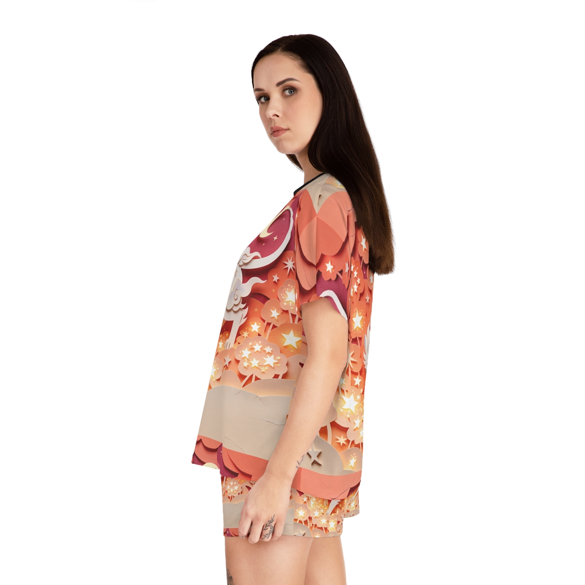 HD Crescent Starpaws Women’s Short Pajama Set — additional view