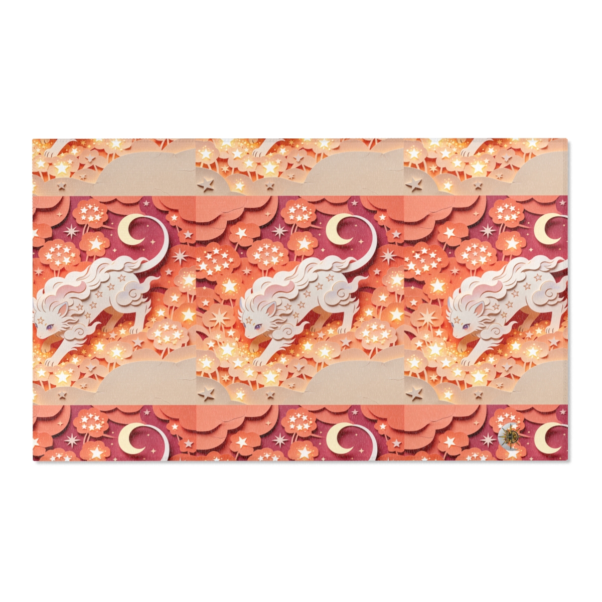 HD Crescent Starpaws Polyester Chenille Area Rug — additional view