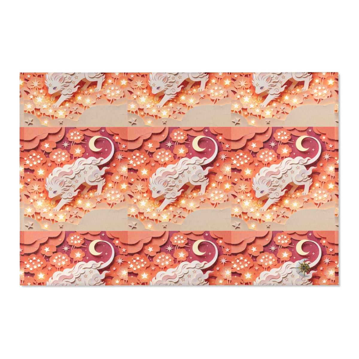 HD Crescent Starpaws Polyester Chenille Area Rug — additional view