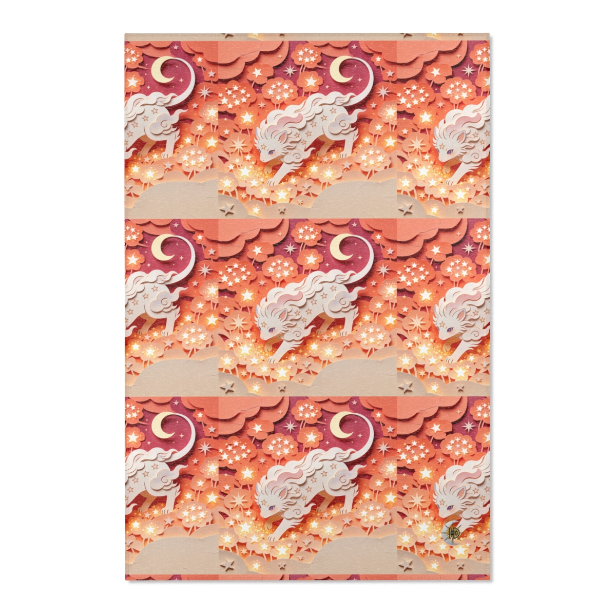 HD Crescent Starpaws Polyester Chenille Area Rug — additional view
