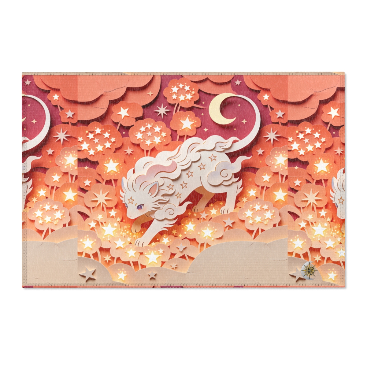 HD Crescent Starpaws Polyester Chenille Area Rug — additional view