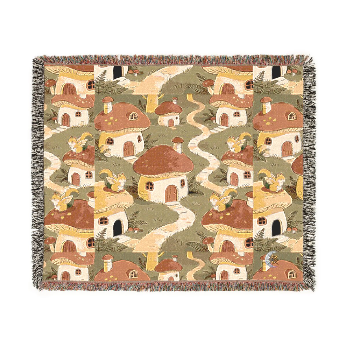 HD Mosswing Village 100% Cotton Woven Blanket — additional view