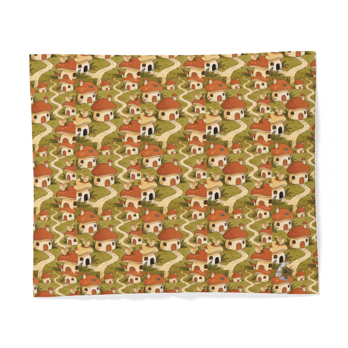 HD Mosswing Village 100% Cotton Duvet Cover — additional view
