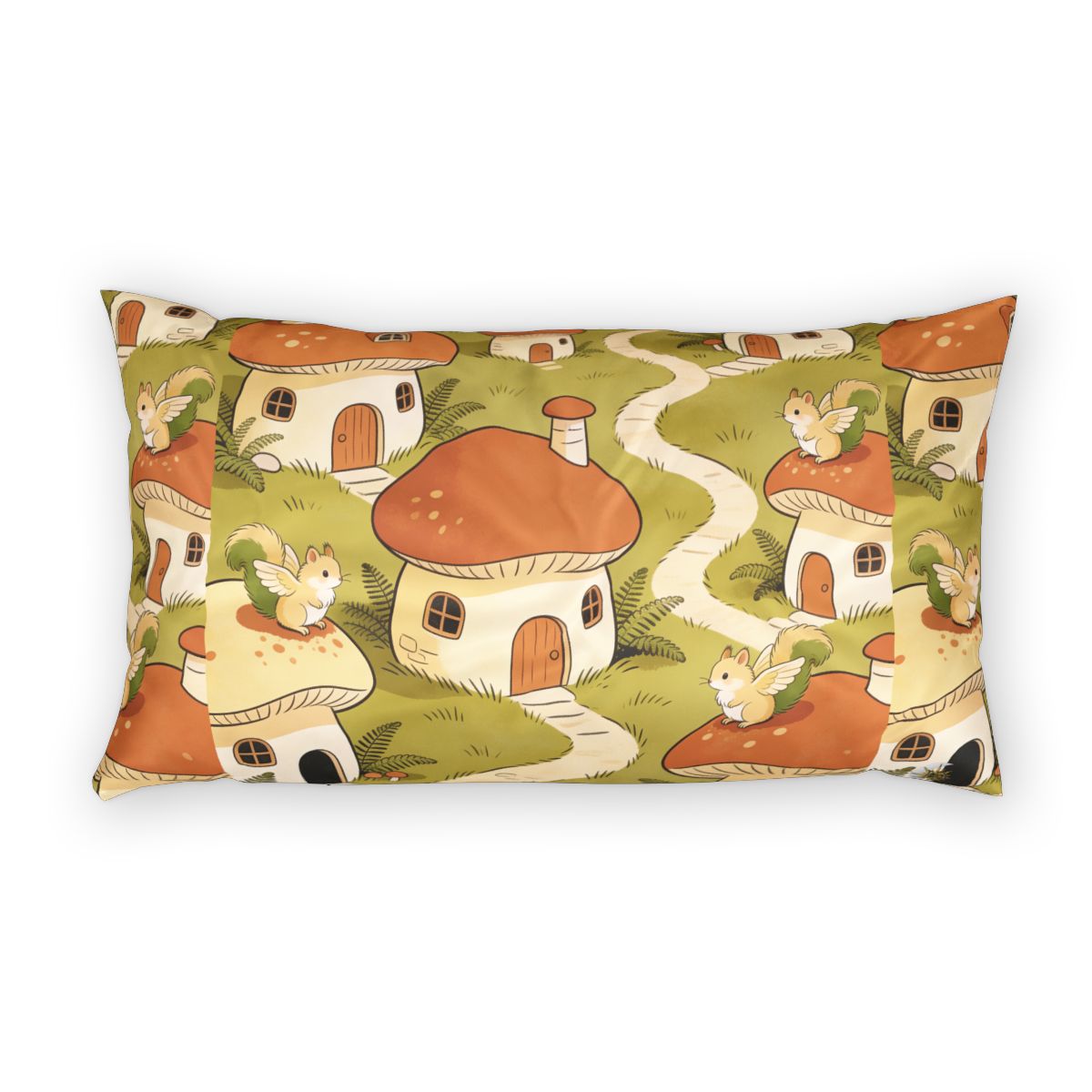 HD Mosswing Village 100% Cotton Pillow Sham — additional view