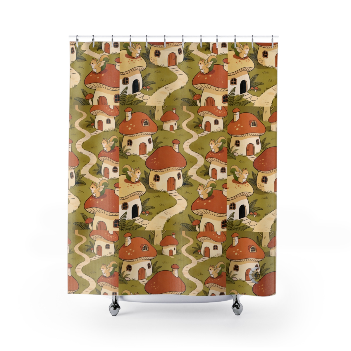 HD Mosswing Village Shower Curtain