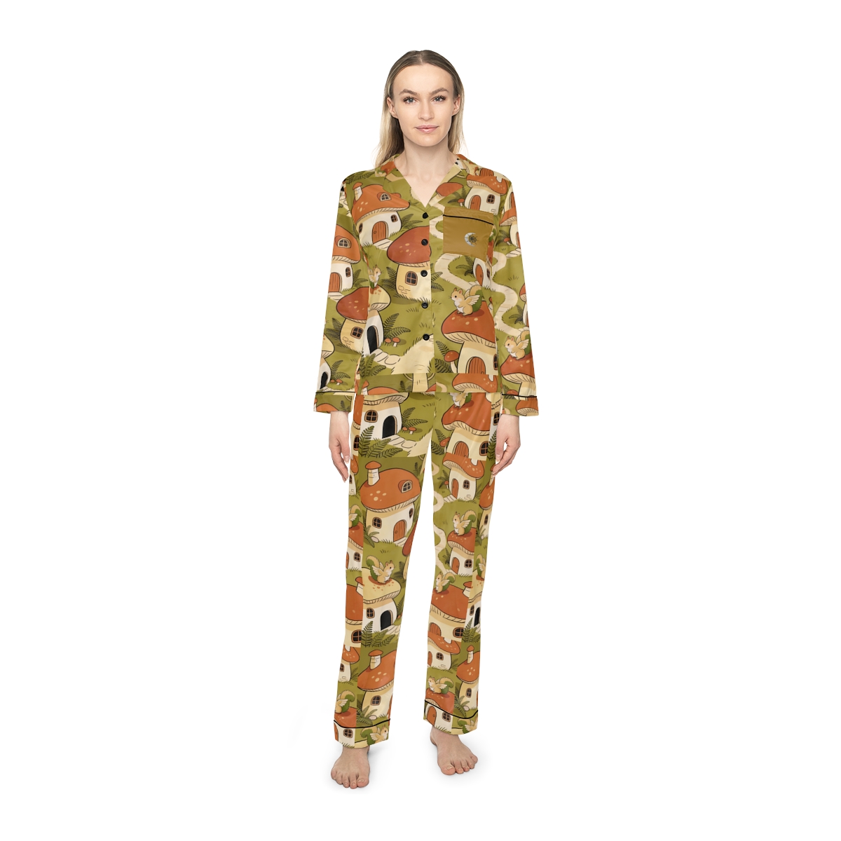 HD Mosswing Village Women’s Satin Pajama Set — additional view