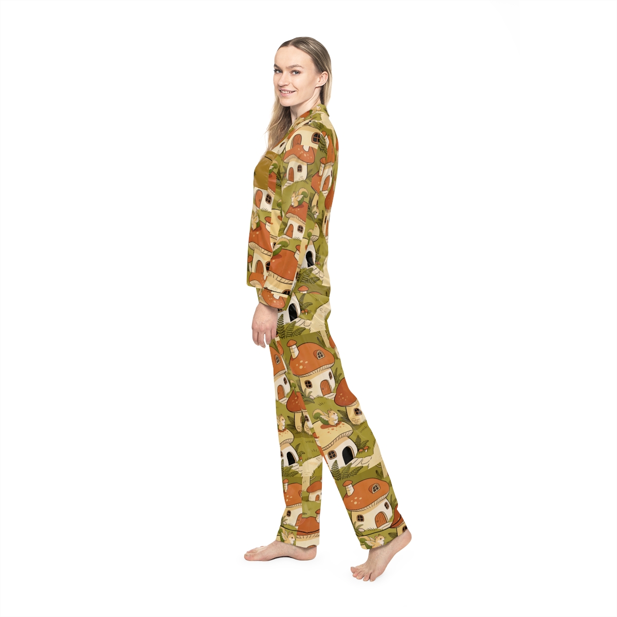 HD Mosswing Village Women’s Satin Pajama Set — additional view