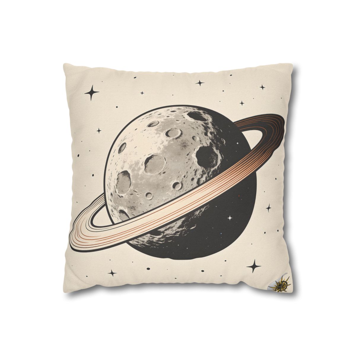 HD Copper Ringworld Square Polyester Pillow Cover