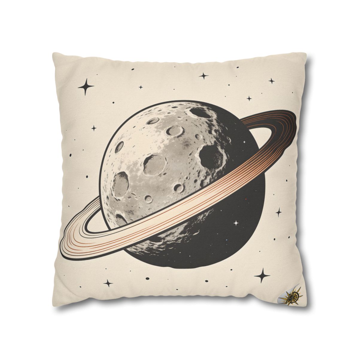 HD Copper Ringworld Square Polyester Pillow Cover — additional view