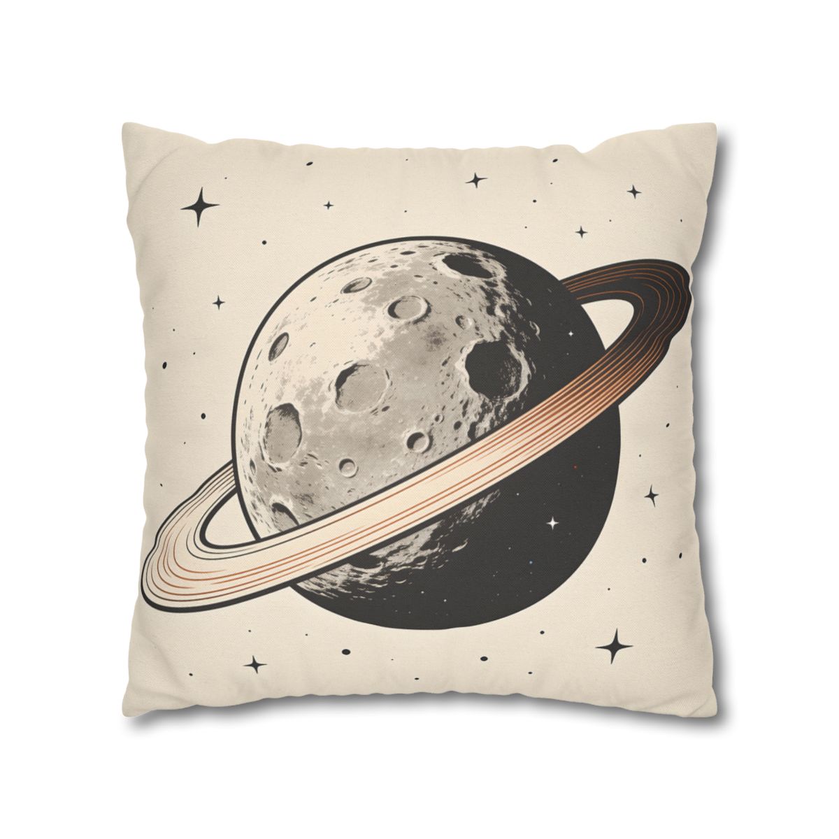 HD Copper Ringworld Square Polyester Pillow Cover — additional view