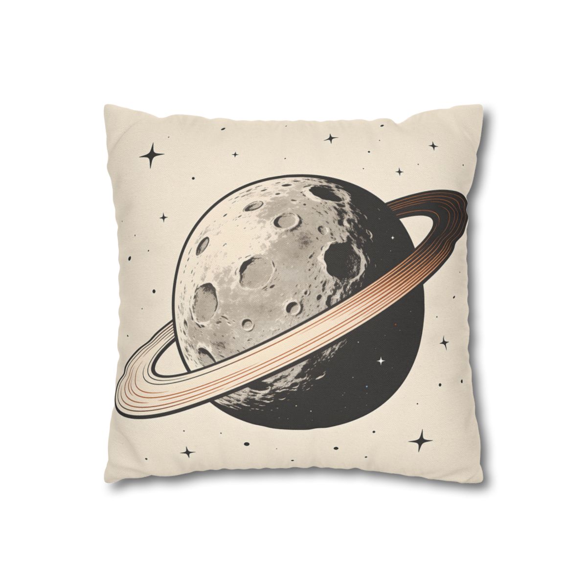 HD Copper Ringworld Square Polyester Pillow Cover — additional view
