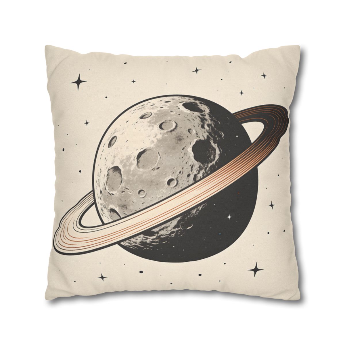 HD Copper Ringworld Square Polyester Pillow Cover — additional view