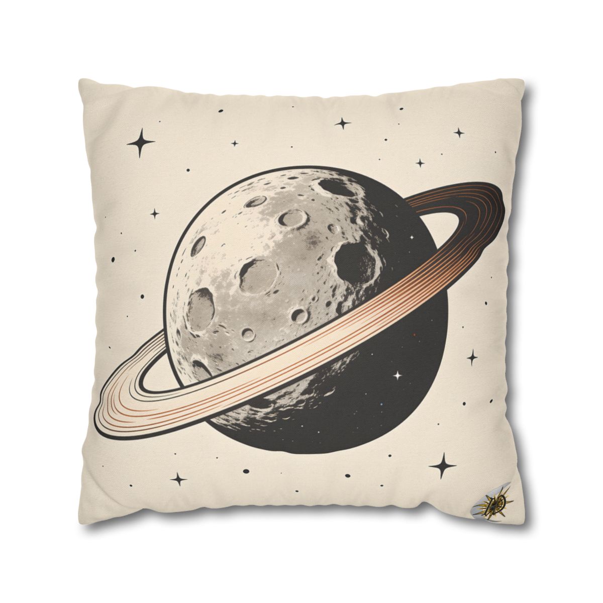 HD Copper Ringworld Square Polyester Pillow Cover — additional view