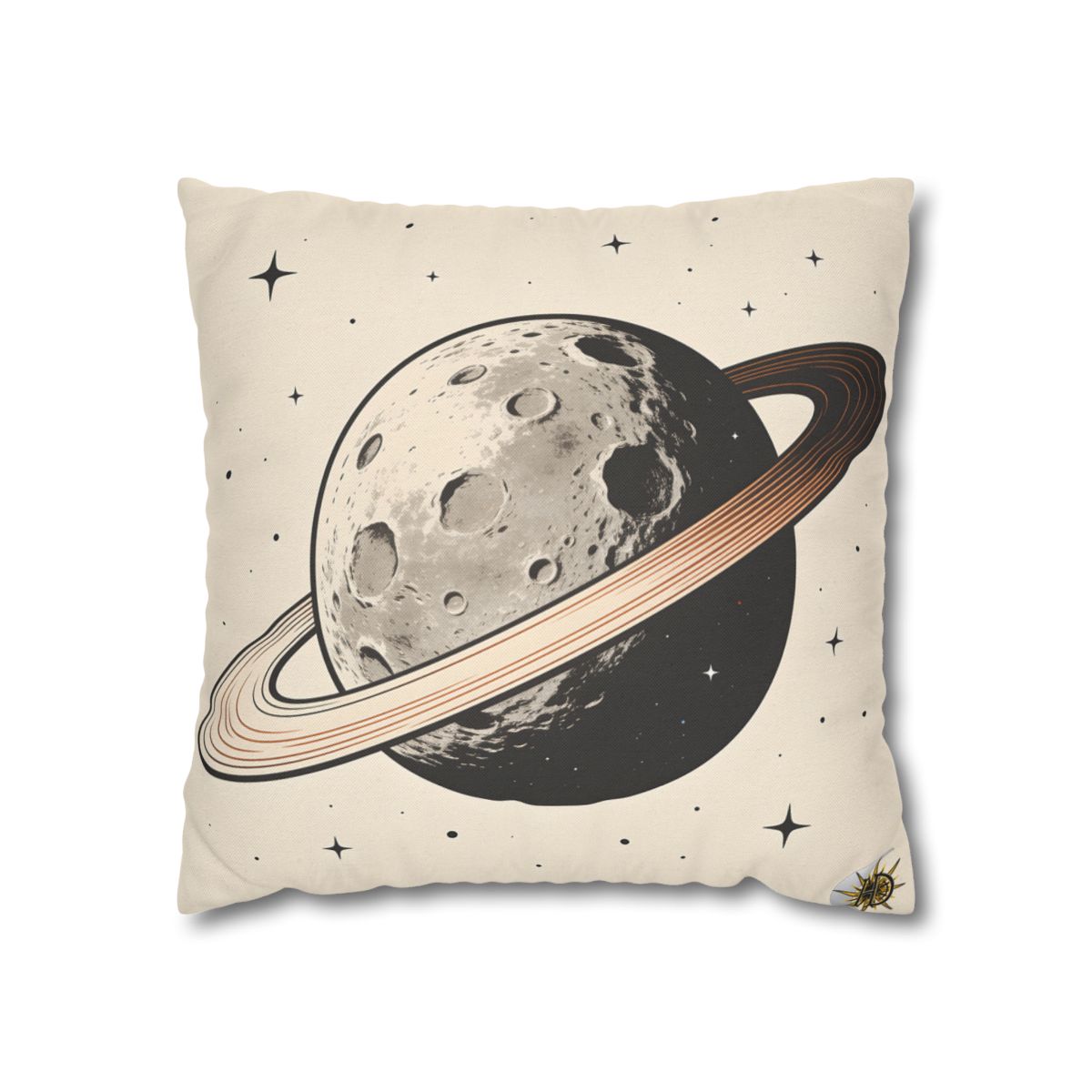 HD Copper Ringworld Square Polyester Pillow Cover — additional view