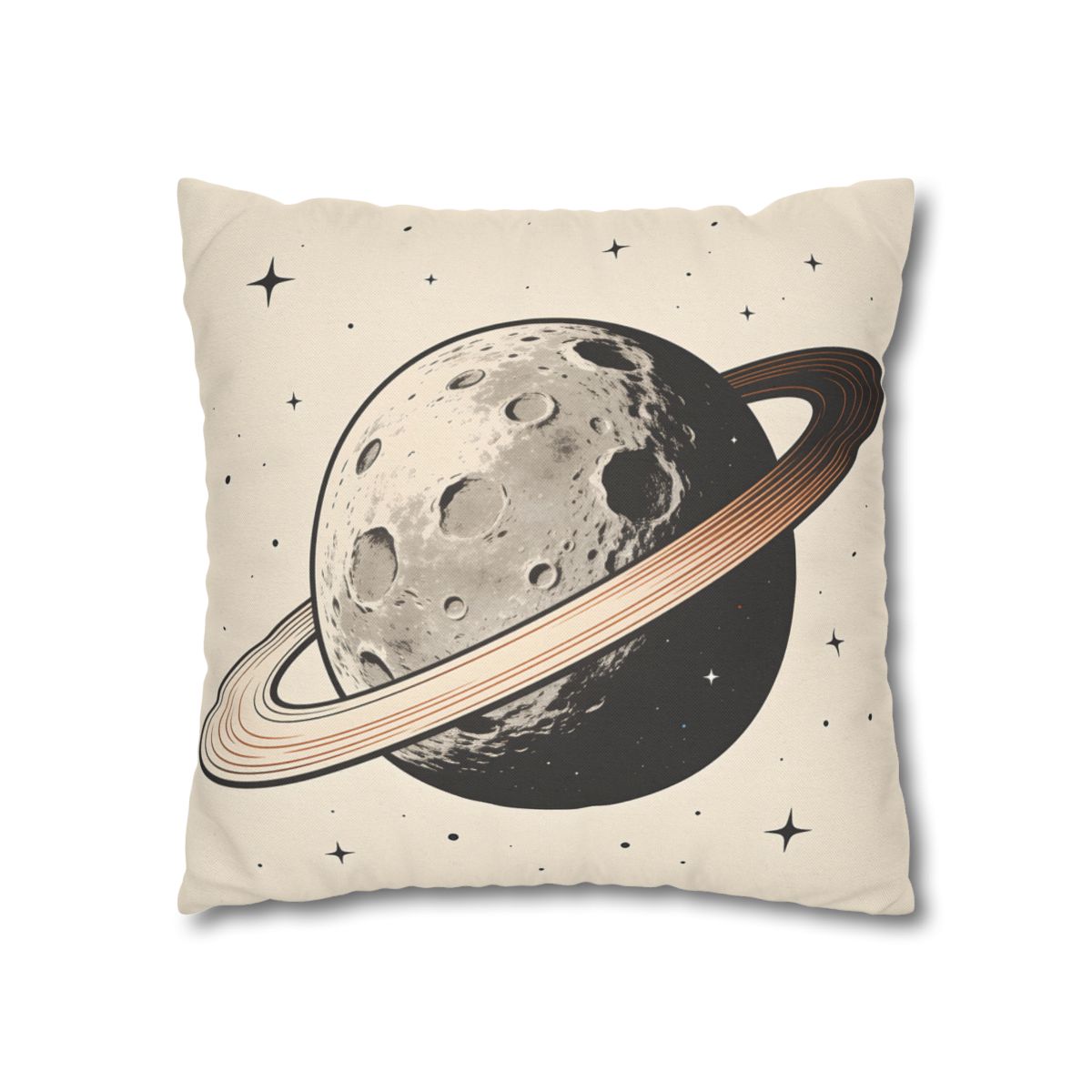 HD Copper Ringworld Square Polyester Pillow Cover — additional view