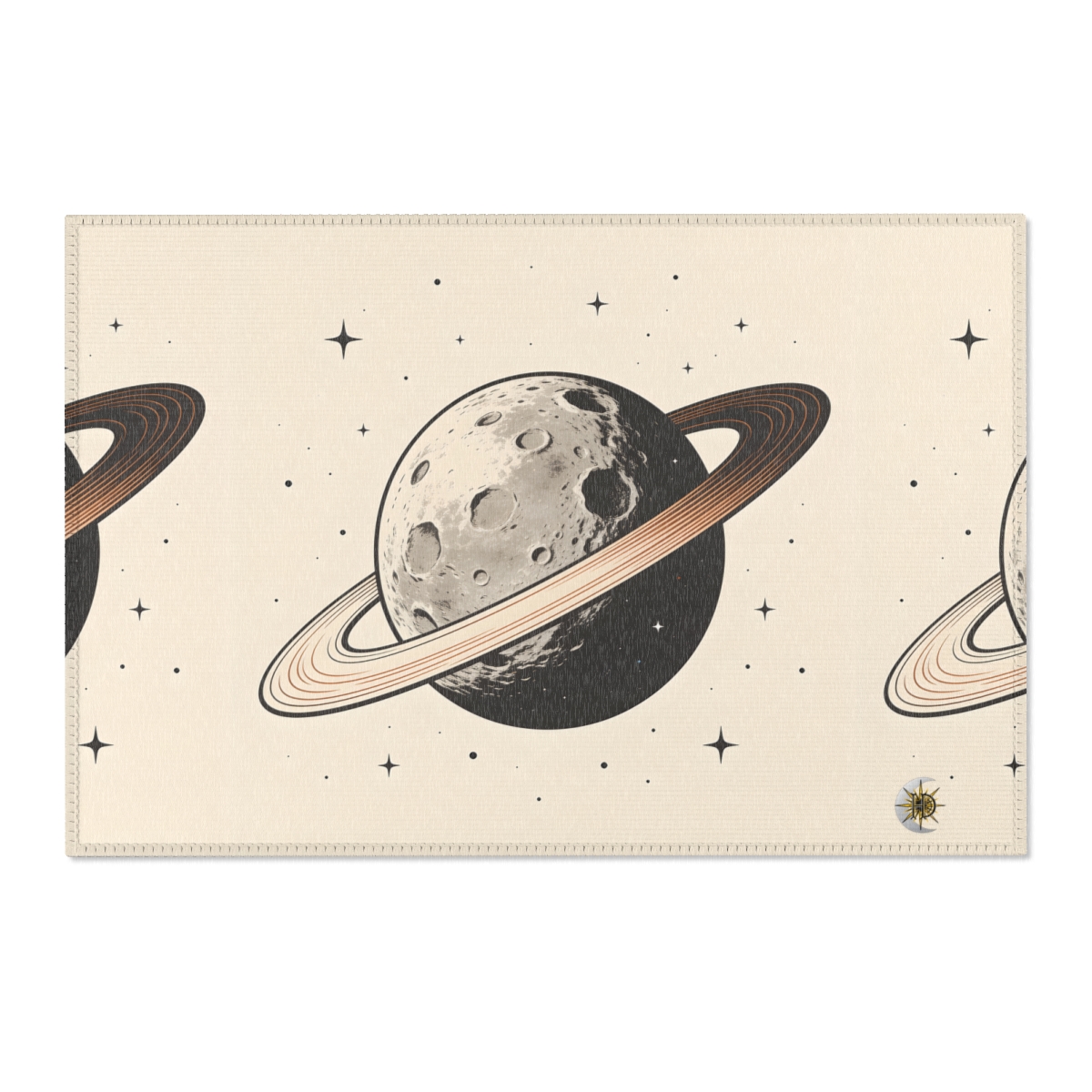 HD Copper Ringworld Polyester Chenille Area Rug — additional view