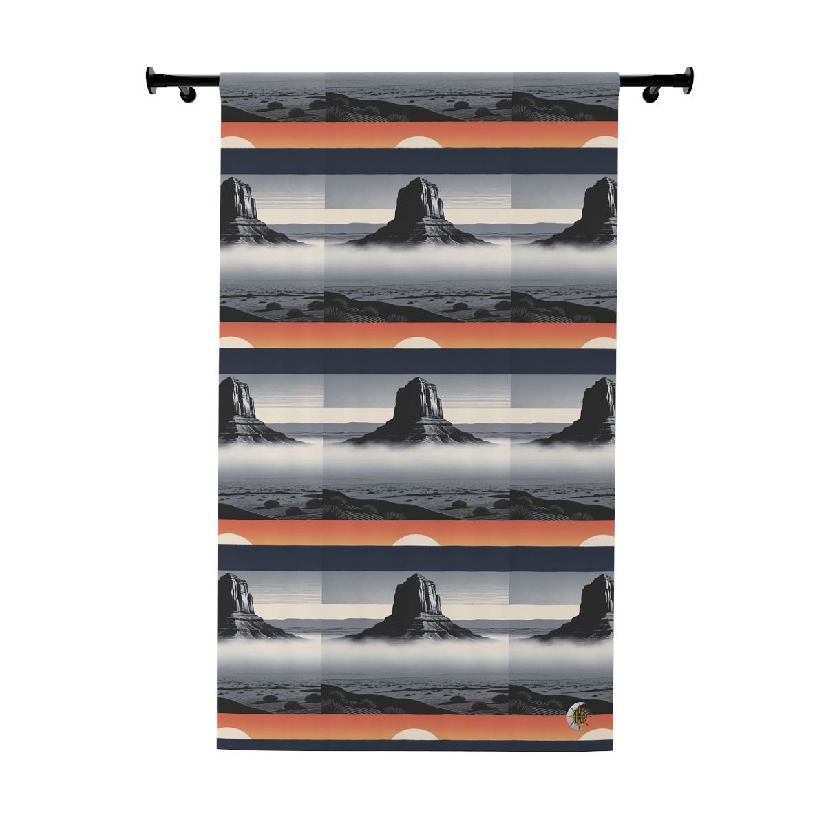 HD Desert Afterglow Blackout Window Curtain Panel