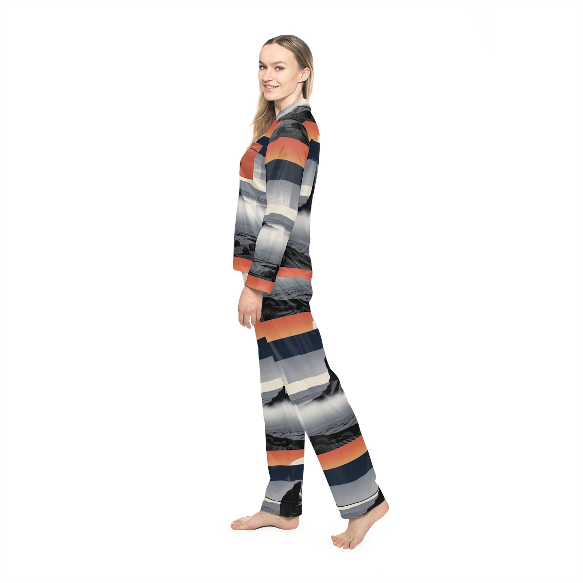 HD Desert Afterglow Women’s Satin Pajama Set — additional view