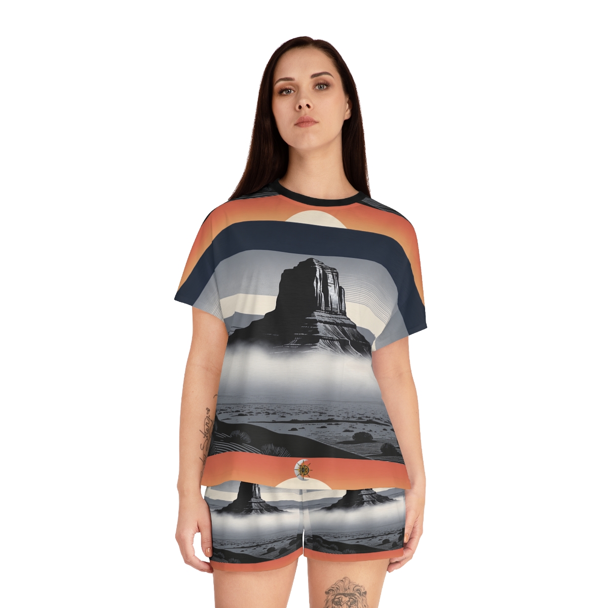 HD Desert Afterglow Women’s Short Pajama Set — additional view