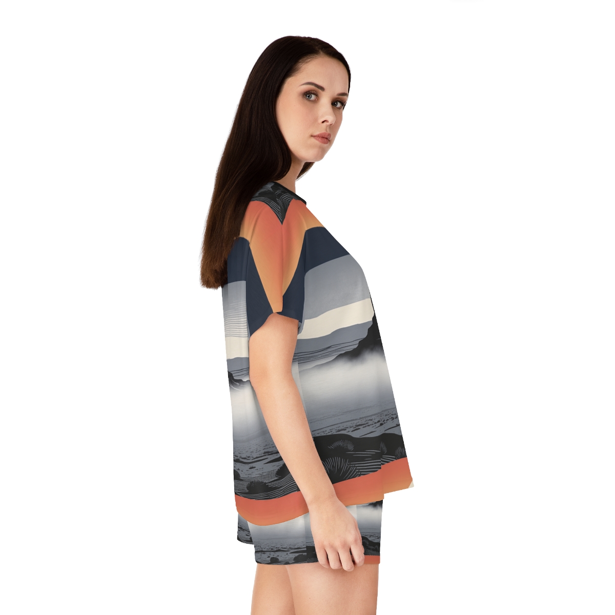 HD Desert Afterglow Women’s Short Pajama Set — additional view