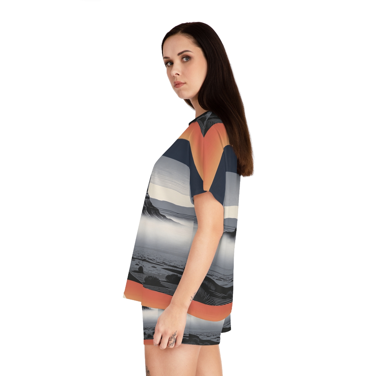 HD Desert Afterglow Women’s Short Pajama Set — additional view