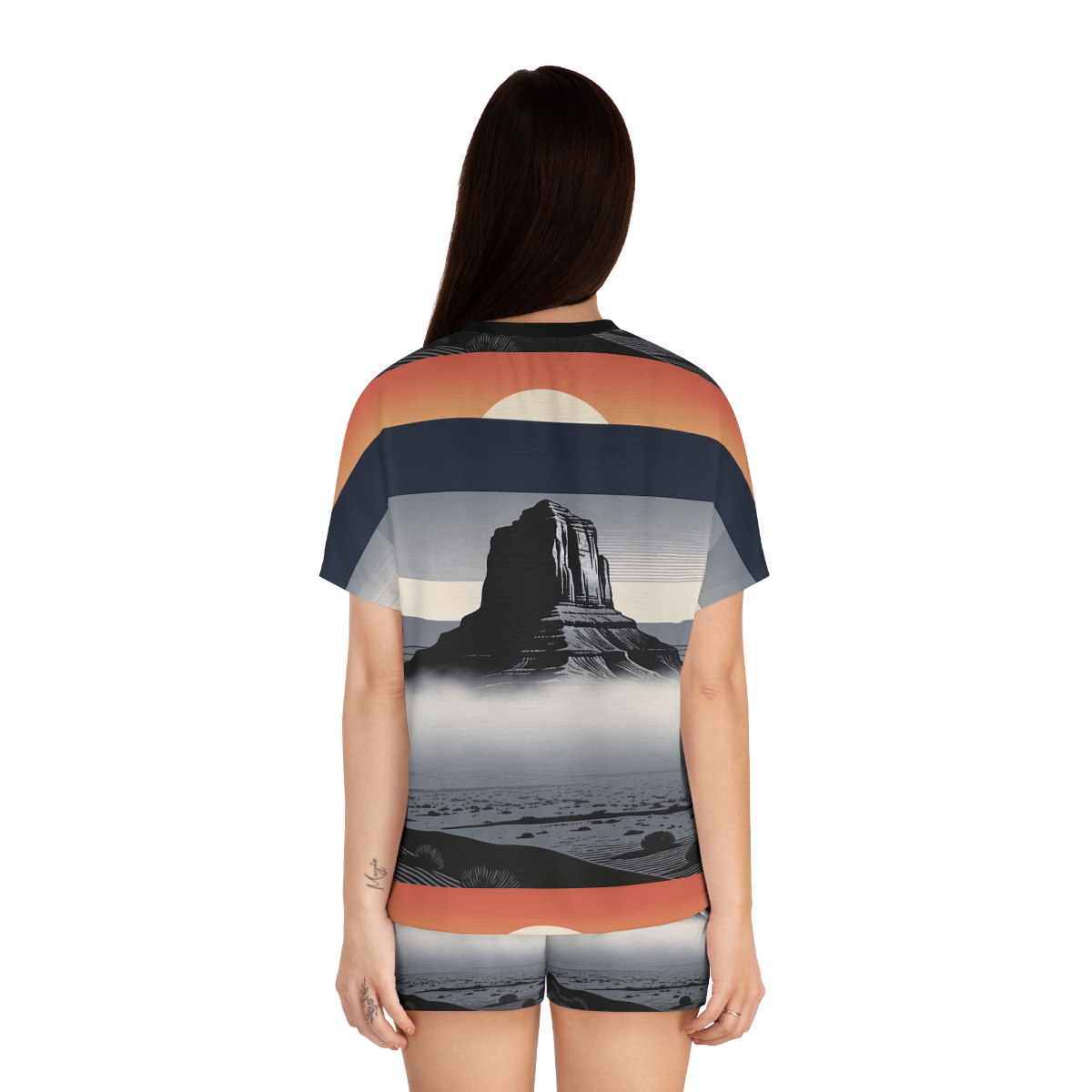 HD Desert Afterglow Women’s Short Pajama Set — additional view