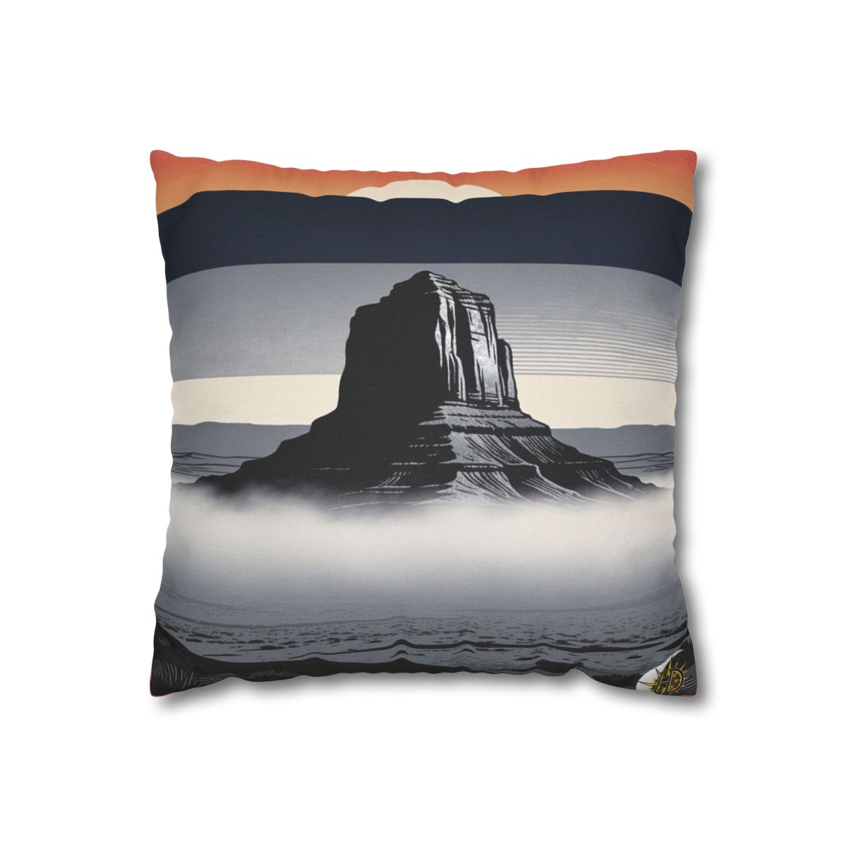 HD Desert Afterglow Square Polyester Pillow Cover