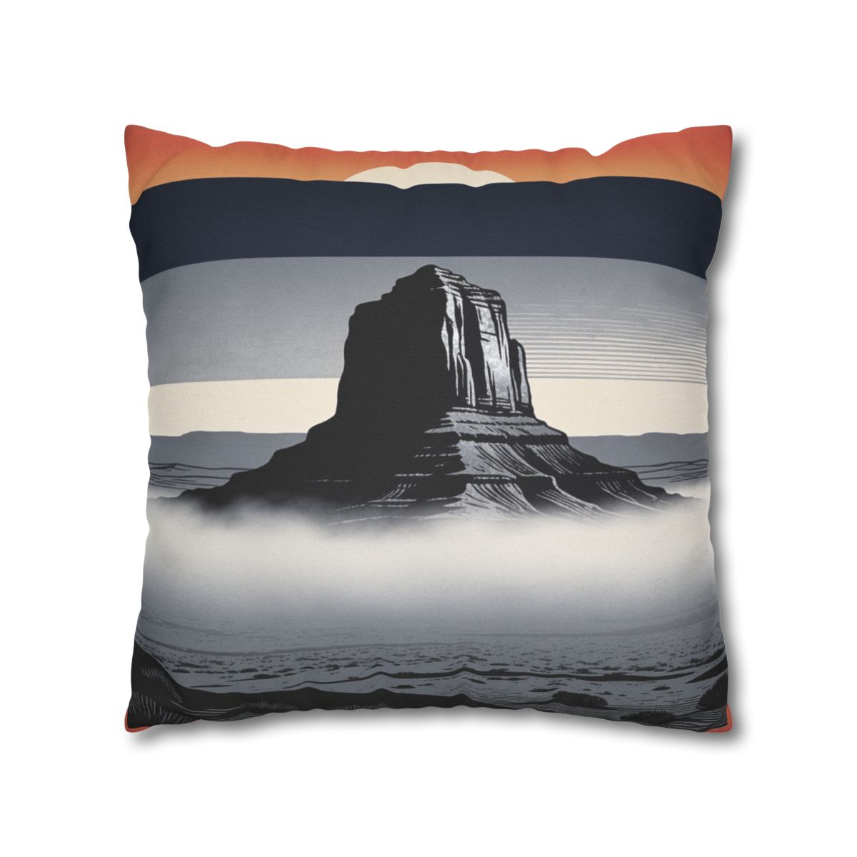 HD Desert Afterglow Square Polyester Pillow Cover — additional view
