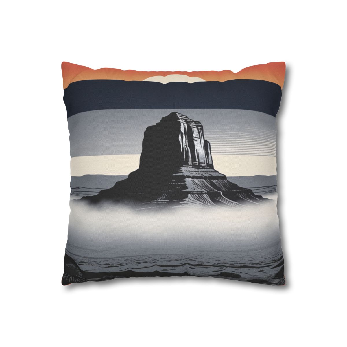 HD Desert Afterglow Square Polyester Pillow Cover — additional view