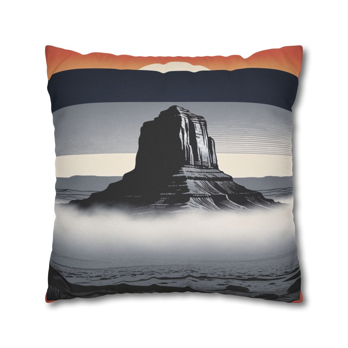 HD Desert Afterglow Square Polyester Pillow Cover — additional view