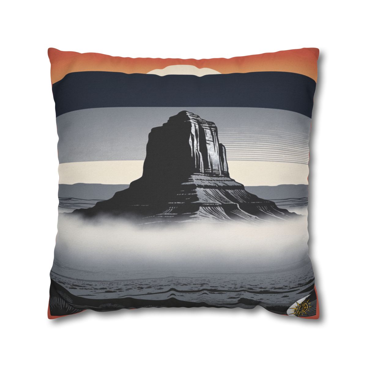 HD Desert Afterglow Square Polyester Pillow Cover — additional view