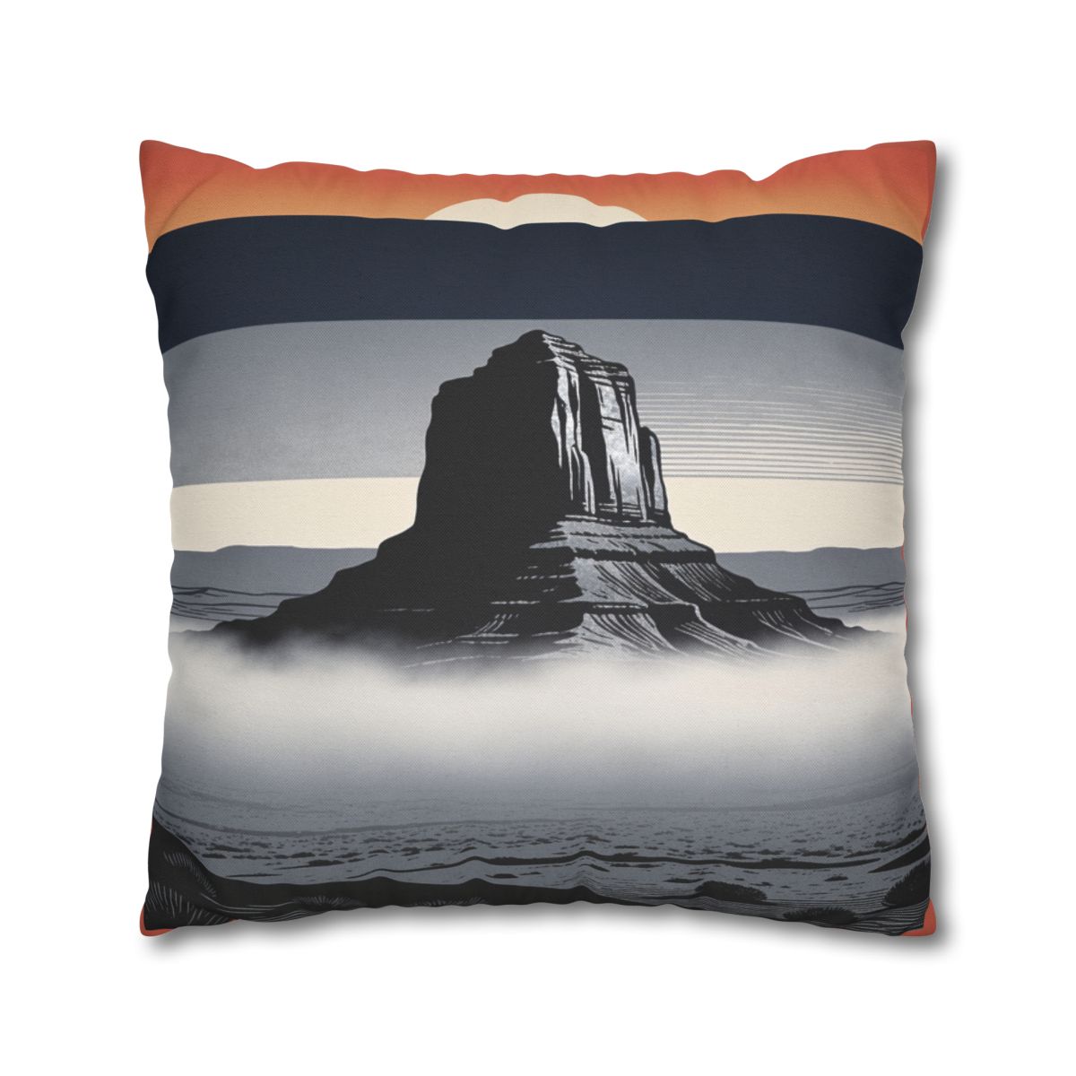 HD Desert Afterglow Square Polyester Pillow Cover — additional view