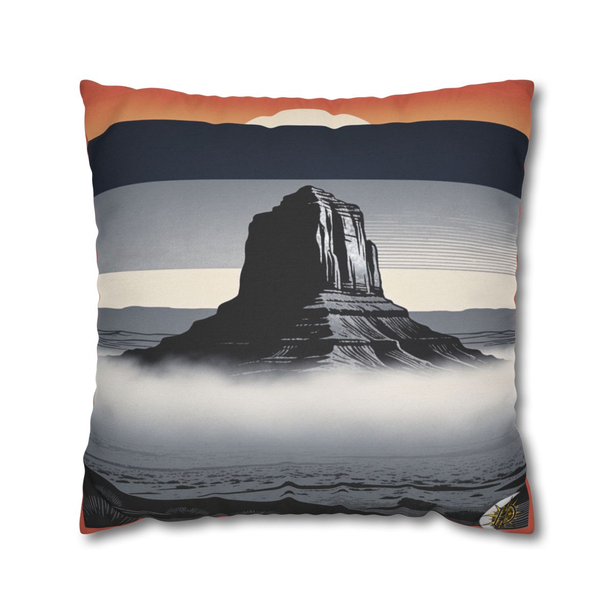 HD Desert Afterglow Square Polyester Pillow Cover — additional view