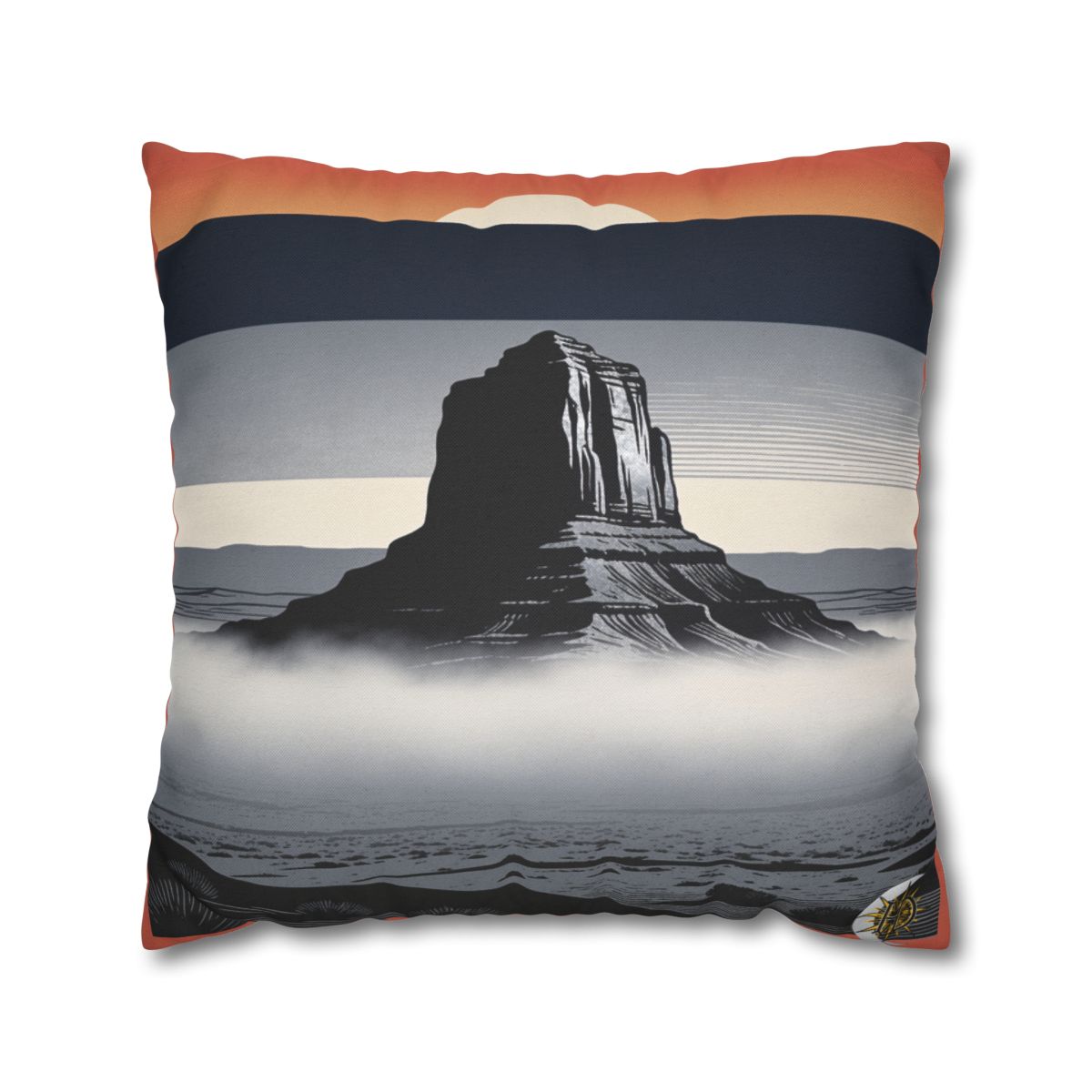 HD Desert Afterglow Square Polyester Pillow Cover — additional view