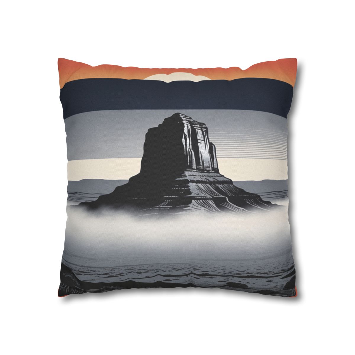 HD Desert Afterglow Square Polyester Pillow Cover — additional view