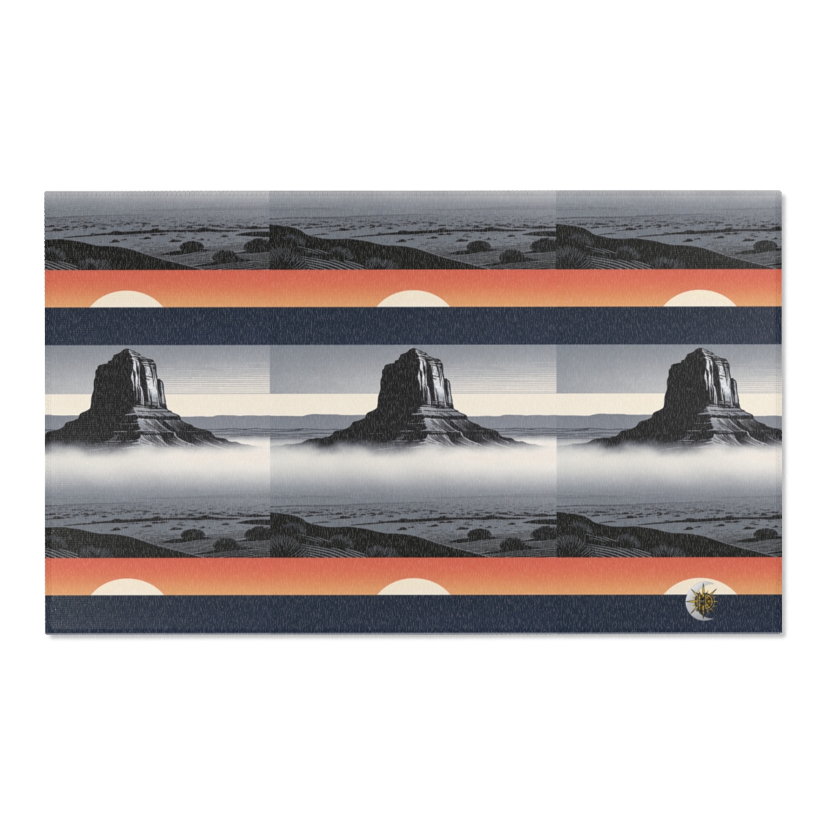 HD Desert Afterglow Polyester Chenille Area Rug — additional view