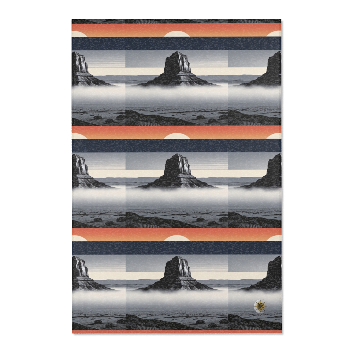 HD Desert Afterglow Polyester Chenille Area Rug — additional view