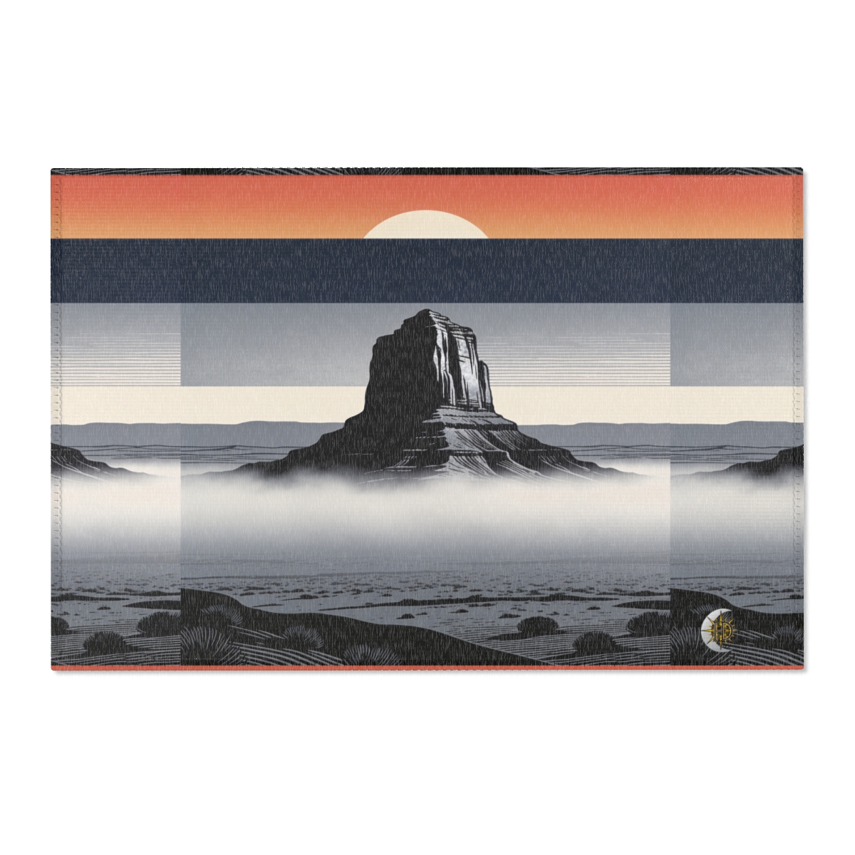 HD Desert Afterglow Polyester Chenille Area Rug — additional view