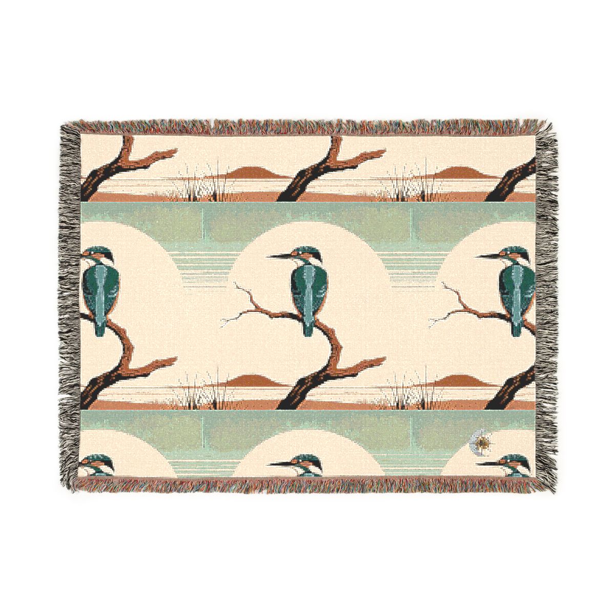 HD Stillwater Kingfisher 100% Cotton Woven Blanket — additional view