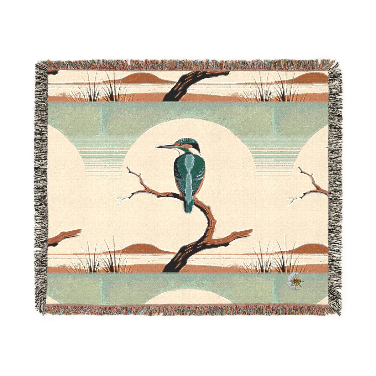 HD Stillwater Kingfisher 100% Cotton Woven Blanket — additional view