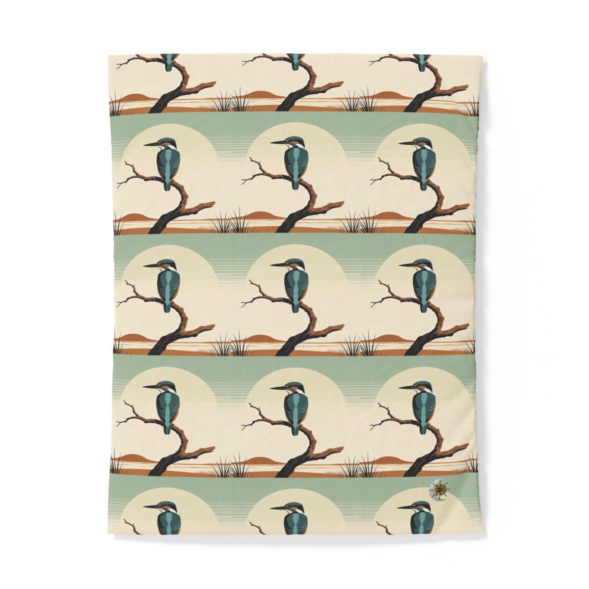 HD Stillwater Kingfisher 100% Cotton Duvet Cover — additional view