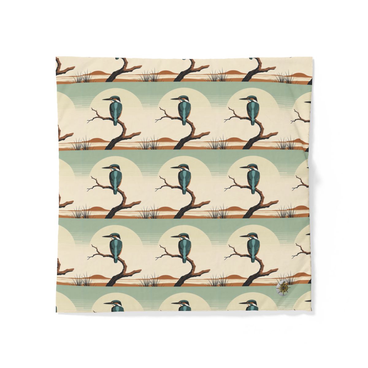 HD Stillwater Kingfisher 100% Cotton Duvet Cover — additional view