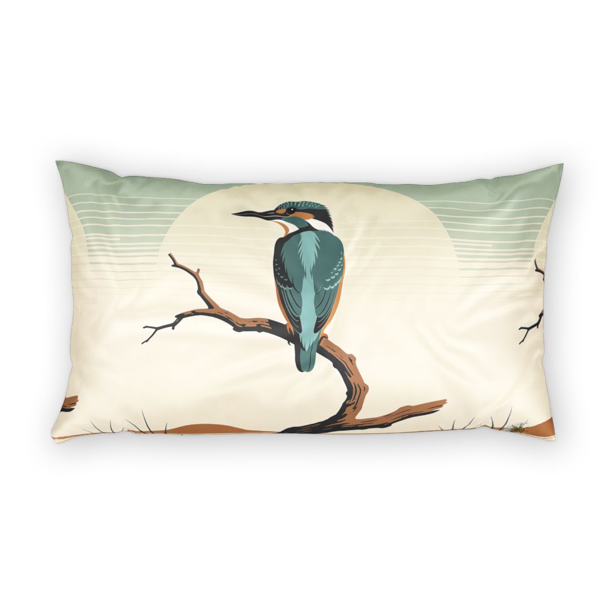 HD Stillwater Kingfisher 100% Cotton Pillow Sham — additional view