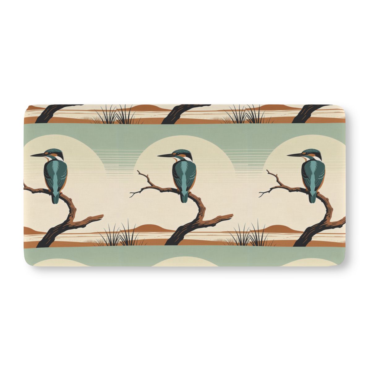 HD Stillwater Kingfisher Fitted Crib Sheet — additional view